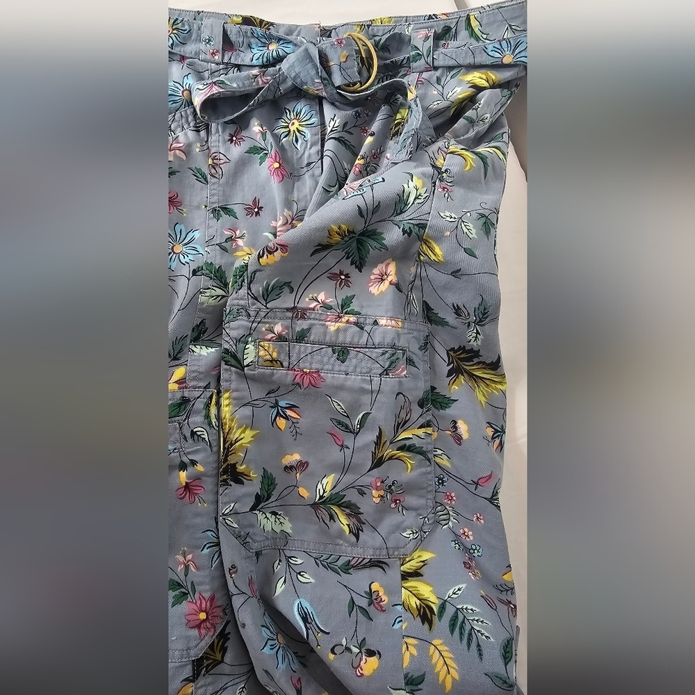 Anthropologie Victoria Floral Cargo Pants Women’s Bohemian Garden Size 4 - Picture 11 of 15